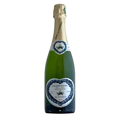 En kasse med 6 flasker Champagne Henry de Vaugency Amoureux Grand Cru, 75 cl